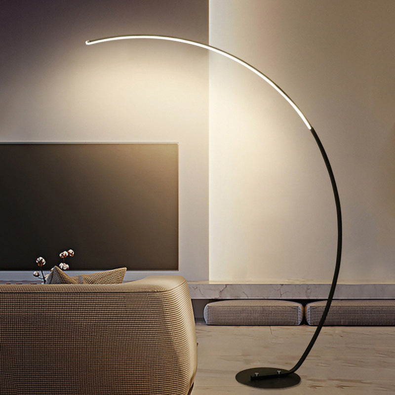 Large Curved Floor Lamp | Modern Floor Lamps for Living Room | Arc Floor Lamp | Stylish Standing Lamp | Energy Efficient Lighting - Zardee-5