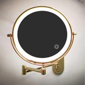 Rechargeable Makeup Mirror with Lights | 360 Degree Vanity Mirror | Touch Control Light Up Mirror | Magnifying Makeup Mirror | Compact Bathroom Mirror - Zardee-5