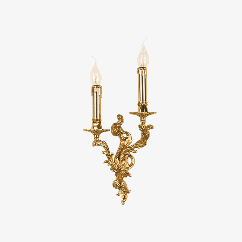 Vintage Wall Sconce Brass | 2-Light Wall Lights | Elegant Indoor Sconces | Decorative Wall Lamp | Timeless Lighting Fixture - Zardee 2