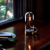 Portable LED Table Lamp | Flame-Inspired Bedside Light | Wireless Charging Desk Lamp | Touch Control Cordless Fixture | Compact Battery Operated Lamp - Zardee 2