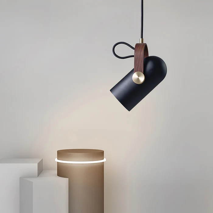 Rotatable Wooden Pendant Light | Nordic Industrial Pendant Lighting | Nautical-Inspired Hanging Light | LED Ceiling Fixture | Unique Home Decor - Zardee 0