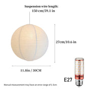 Japanese Hanging Lamp | Modern Pendant Light | Dimmable Hanging Lights | Unique Rice Paper Fixture | Cozy Atmosphere Light - Zardee 1