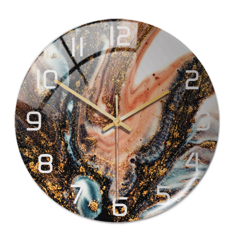 Variant image for Modern Wall Clock | Artistic Marble Print Clock | Silent Quartz Wall Timepiece | Minimalist Home Decor | Unique Wall Clock - Zardee-14