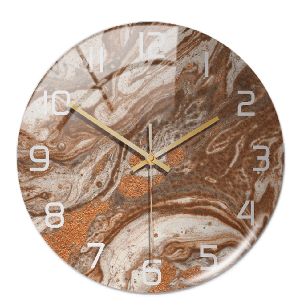 Variant image for Modern Wall Clock | Artistic Marble Print Clock | Silent Quartz Wall Timepiece | Minimalist Home Decor | Unique Wall Clock - Zardee-13