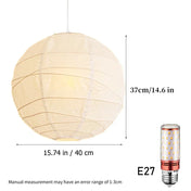 Variant image for Japanese Hanging Lamp | Modern Pendant Light | Dimmable Hanging Lights | Unique Rice Paper Fixture | Cozy Atmosphere Light - Zardee-3