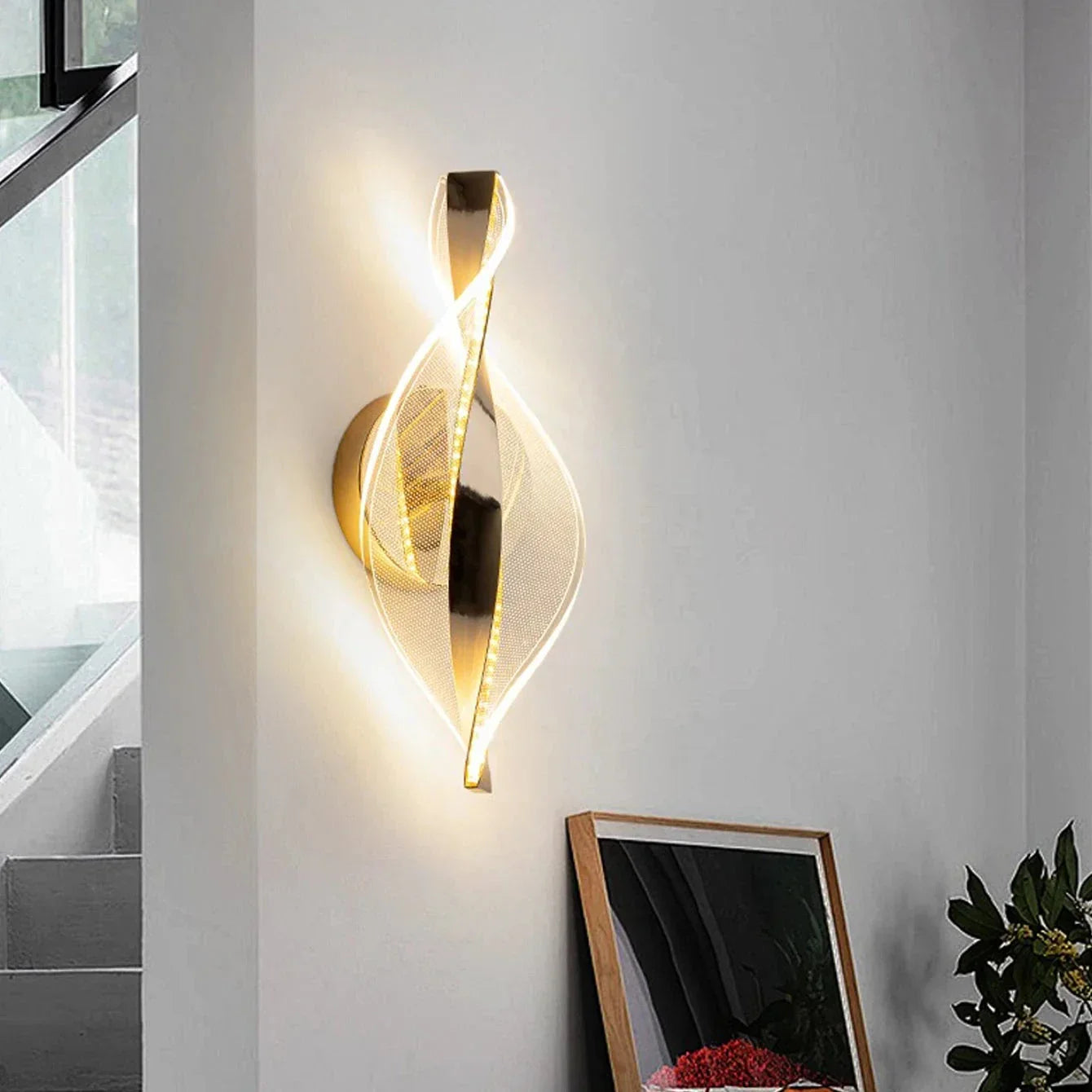 Modern Wall Lamp | Elegant Wall Lights | Gold Wall Sconces | LED Wall Sconce Lighting | Contemporary Home Decor - Zardee 4