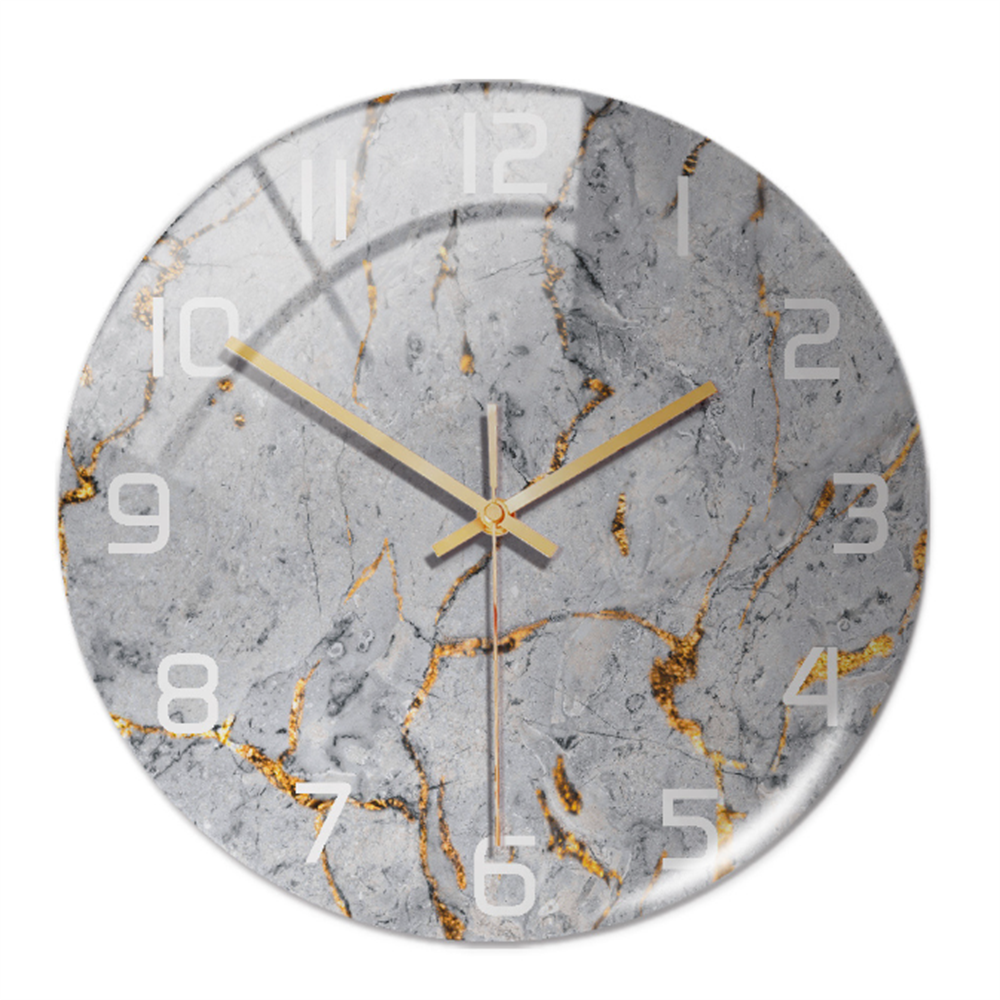 Variant image for Modern Wall Clock | Artistic Marble Print Clock | Silent Quartz Wall Timepiece | Minimalist Home Decor | Unique Wall Clock - Zardee-9