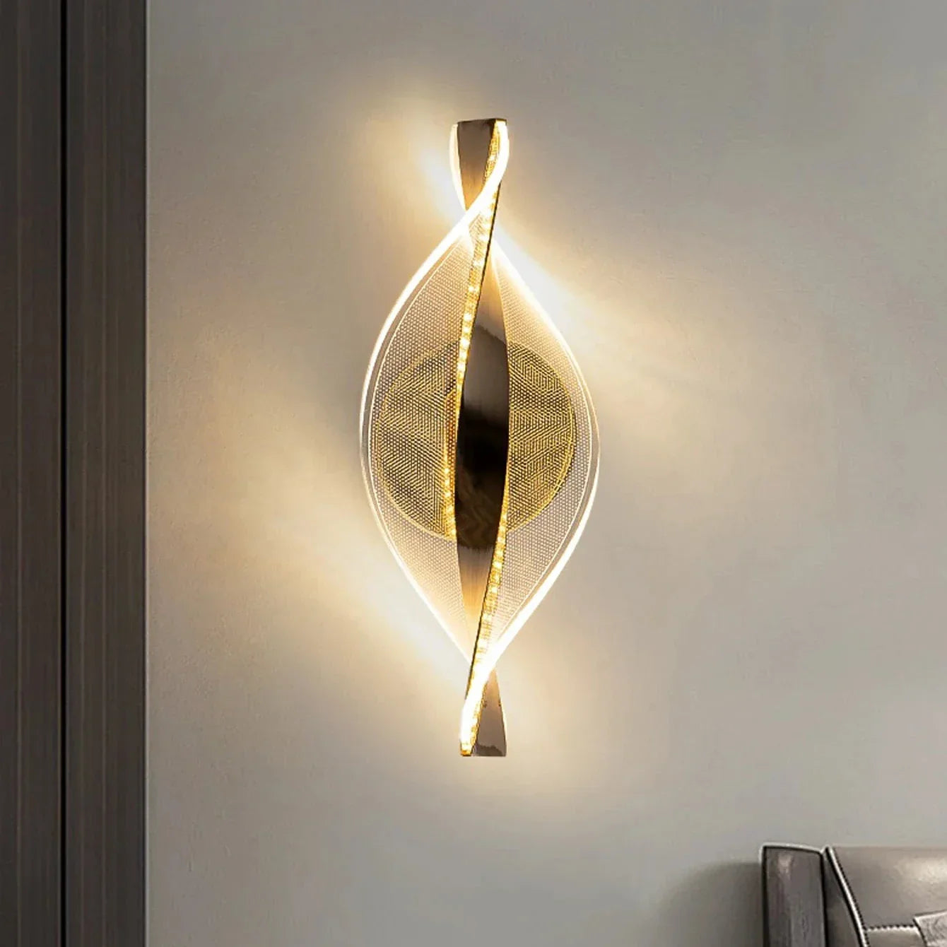 Modern Wall Lamp | Elegant Wall Lights | Gold Wall Sconces | LED Wall Sconce Lighting | Contemporary Home Decor - Zardee 3