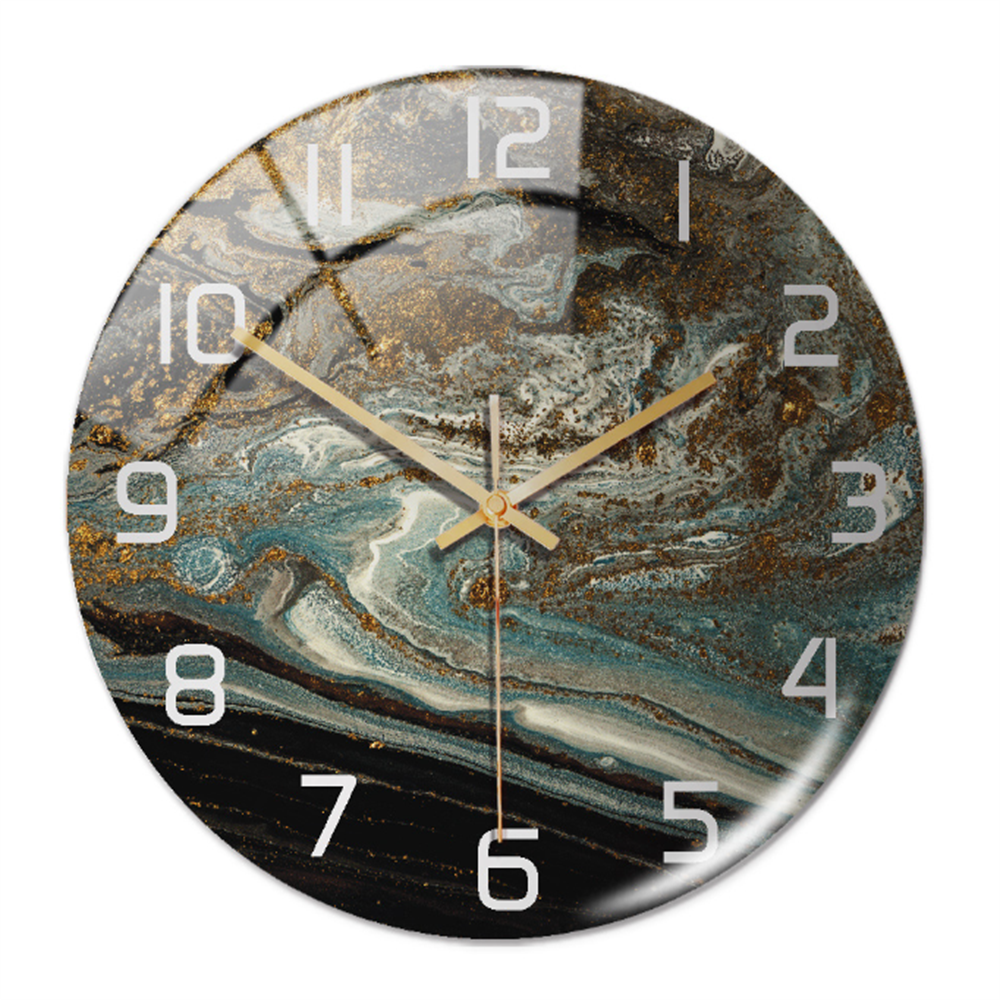 Variant image for Modern Wall Clock | Artistic Marble Print Clock | Silent Quartz Wall Timepiece | Minimalist Home Decor | Unique Wall Clock - Zardee-16