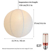 Variant image for Japanese Hanging Lamp | Modern Pendant Light | Dimmable Hanging Lights | Unique Rice Paper Fixture | Cozy Atmosphere Light - Zardee-2