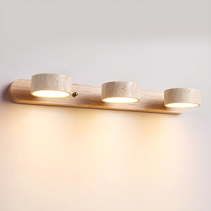 Travertine Wall Light | Modern Wall Sconces | LED Wall Lamp | Elegant Lighting Fixture | Chic Duo Light - Zardee 7
