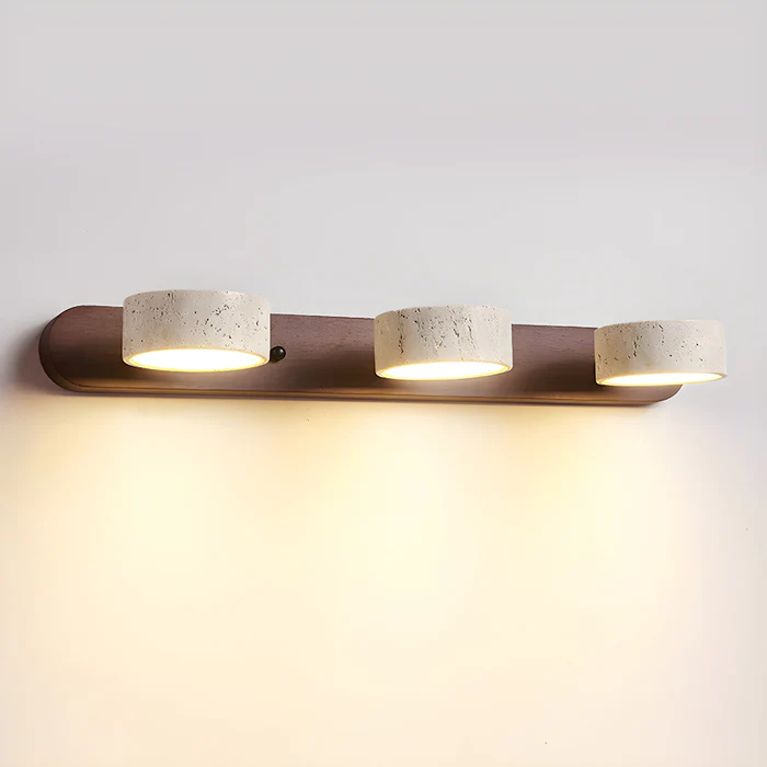 Travertine Wall Light | Modern Wall Sconces | LED Wall Lamp | Elegant Lighting Fixture | Chic Duo Light - Zardee 9