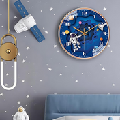 Astronaut Wall Clock for Kids | Playful Space Adventure Clock | Silent Nursery Clock | Colorful Kids Wall Decor | Durable Plastic Design - Zardee-3