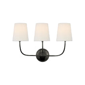 Variant image for Vendome Wall Sconce Vintage | Elegant Indoor Wall Lights | Brass Wall Lamp | Curved Arm Light Fixture | Soft Linen Shade Sconce - Zardee-7