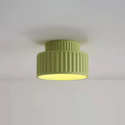 Vintage Cream Flush Mount Ceiling Light | Elegant Ceiling Light Fixture | Stylish Drum Light | Warm Light Home Decor | Ideal for Low Ceilings - Zardee 7