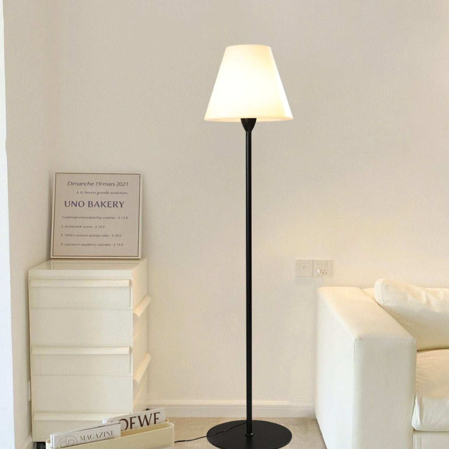 Black Floor Lamp | Modern Standing Lamp | Stylish Floor Lamps for Living Room | Adjustable LED Light Fixture | Elegant Home Lighting - Zardee-4