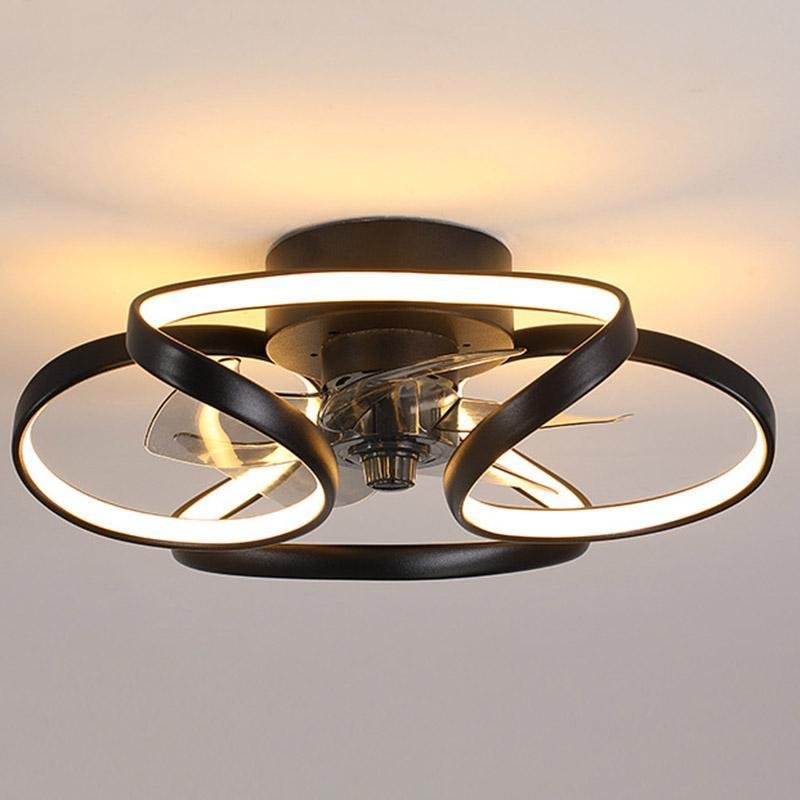 Modern Ceiling Fan with Lights | Ceiling Fans with Remote Control | Elegant Ceiling Fan Fixture | LED Flush Mount Ceiling Fan | Stylish Home Ceiling Fans - Zardee-4