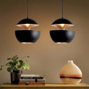 Black Pendant Light | Modern Hanging Lamp | Kitchen Pendant Lighting | Spherical Pendant Light | Elegant Ceiling Fixture - Zardee 3