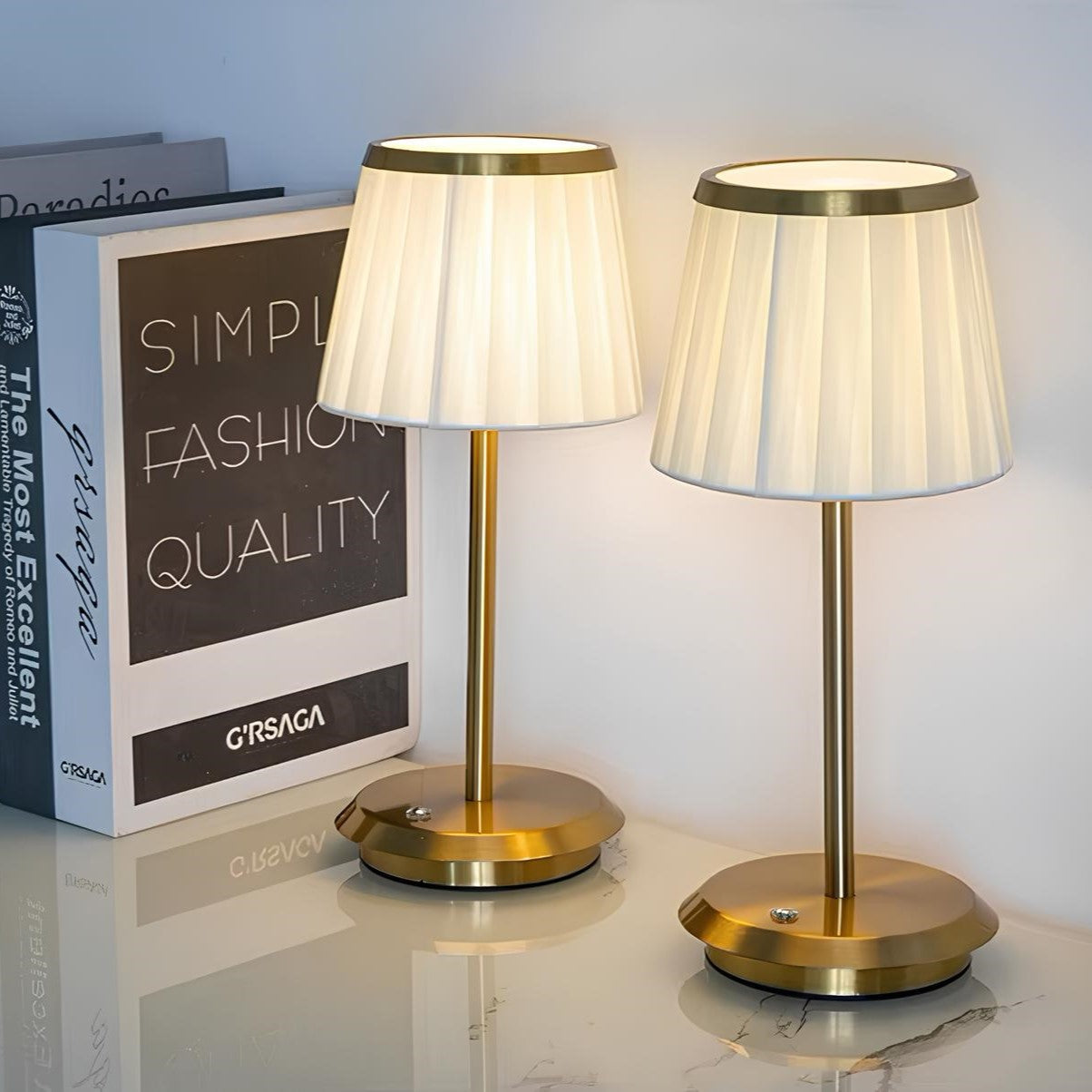 Table Lamp Classic Elegance | Dimmable LED Light | Rechargeable Indoor Outdoor Lamp | Versatile Lighting Fixture | Stylish Home Decor - Zardee-2