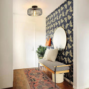 Birdcage Ceiling Light | E26 Pendant Fixture | Modern Iron Lamp | Decorative Indoor Lighting | Warm Ambience Fixture - Zardee-4