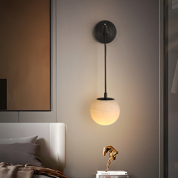 Minimalist Wall Lamp | Elegant Wall Sconce Lighting | Soft Diffused Wall Lights | Modern Brass Sconce | LED Wall Fixture - Zardee 1