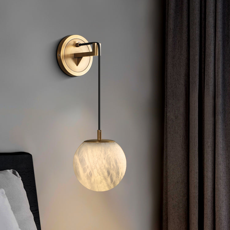 Minimalist Wall Lamp | Elegant Wall Sconce Lighting | Soft Diffused Wall Lights | Modern Brass Sconce | LED Wall Fixture - Zardee 5