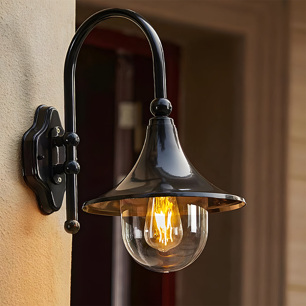 Vintage Outdoor Wall Light | IP54 Waterproof Exterior Wall Lights | Black Outdoor Lantern | Garden Wall Lights | Traditional Lighting Fixture - Zardee 2