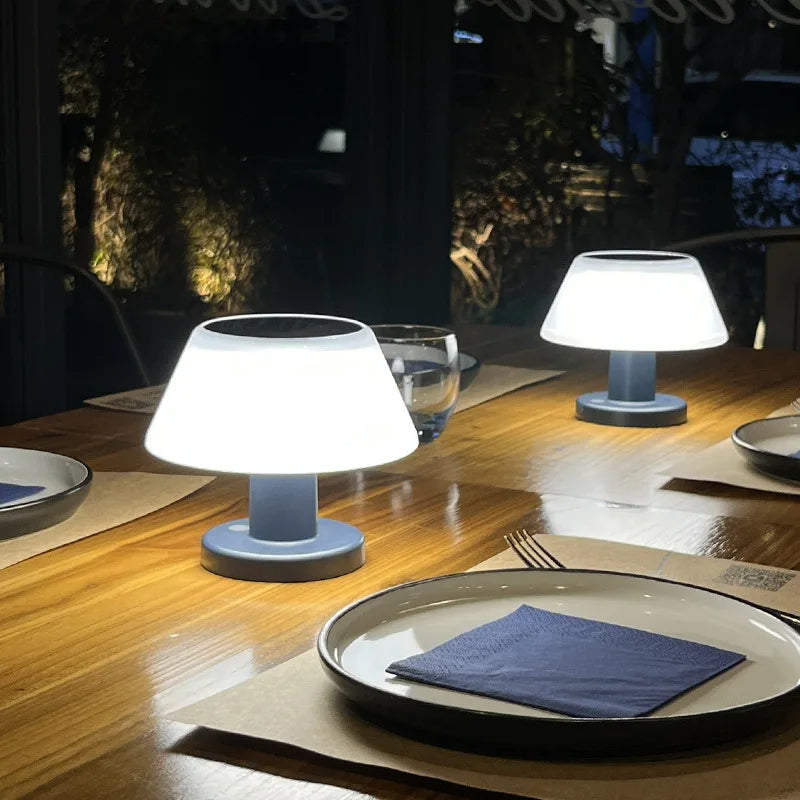 Solar Table Lamp | Eco-Friendly LED Light | Waterproof Outdoor Lantern | Rechargeable Solar Fixture | Modern Design Table Light - Zardee-1
