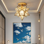 Vintage Star Shape Ceiling Light | Elegant Ceiling Light Fixture | Warm Light Projection Lamp | Unique Home Lighting | Classic Ceiling Lamp - Zardee 6