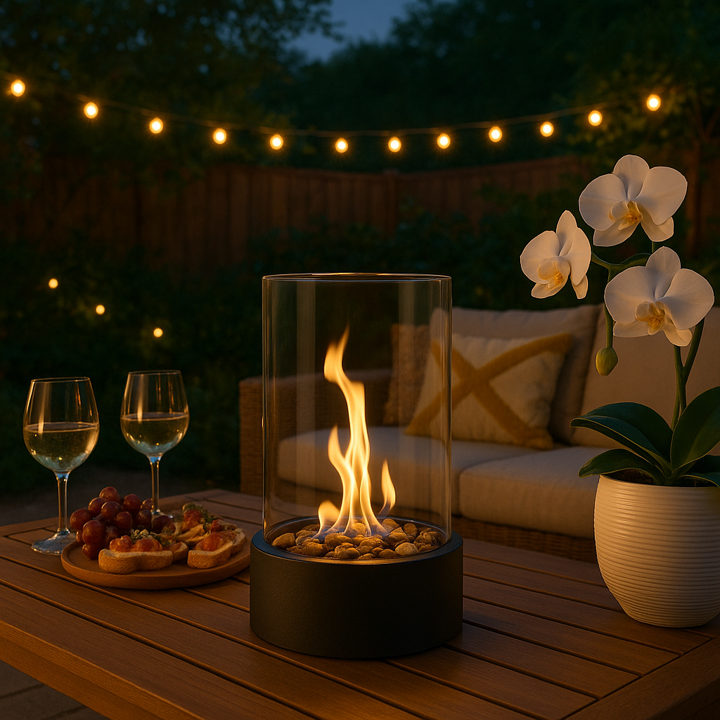 Portable Bioethanol Fireplace | Modern Table Flame | Smokeless Indoor Heater | Outdoor Fire Feature | Elegant Home Decor - Zardee 1