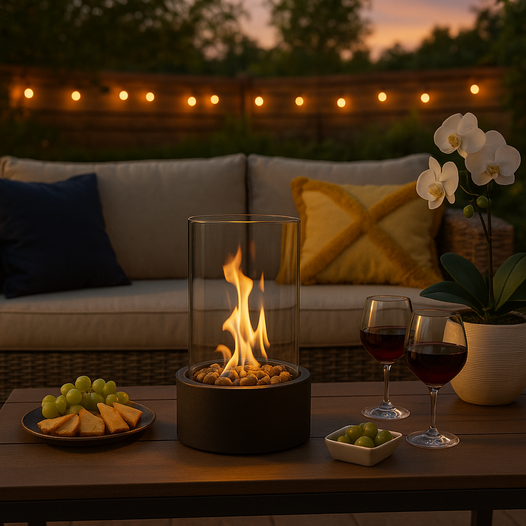 Portable Bioethanol Fireplace | Modern Table Flame | Smokeless Indoor Heater | Outdoor Fire Feature | Elegant Home Decor - Zardee 2
