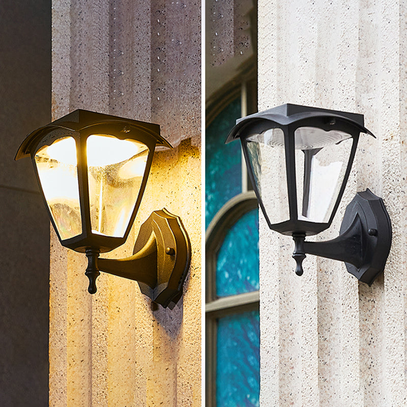 Vintage Solar Wall Lamp | Outdoor Solar Lights | Stylish Outdoor Lanterns | Eco-Friendly Outdoor Wall Lights | LED Garden Light Fixture - Zardee-3