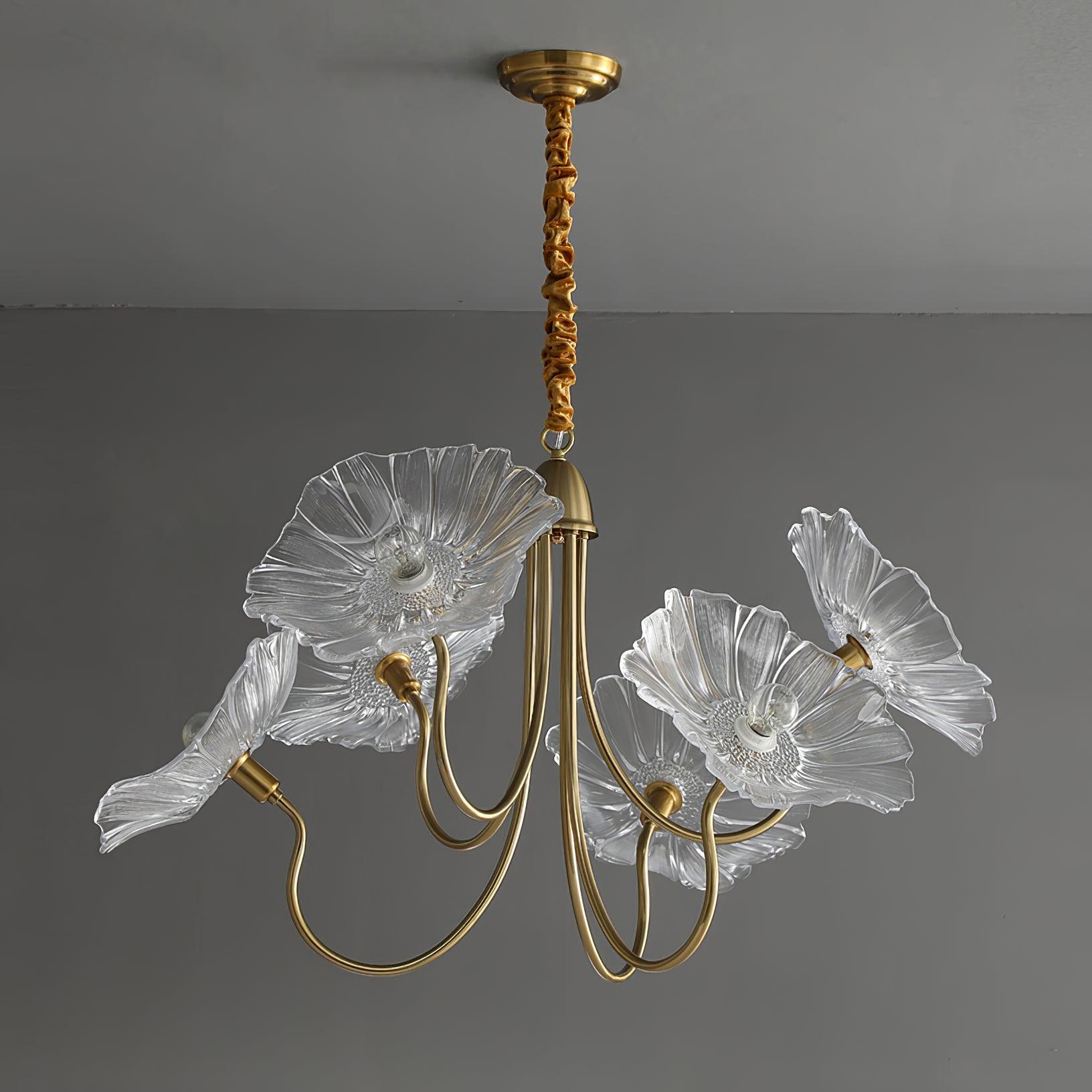 Modern Glass Chandelier | Elegant Dining Room Light | Unique Hanging Fixture | Adjustable Chandelier Light | Stylish Home Decor - Zardee 2