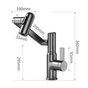 360° Rotatable Black Kitchen Tap with LED Temperature Indicator – Modern Mixer Faucet 6