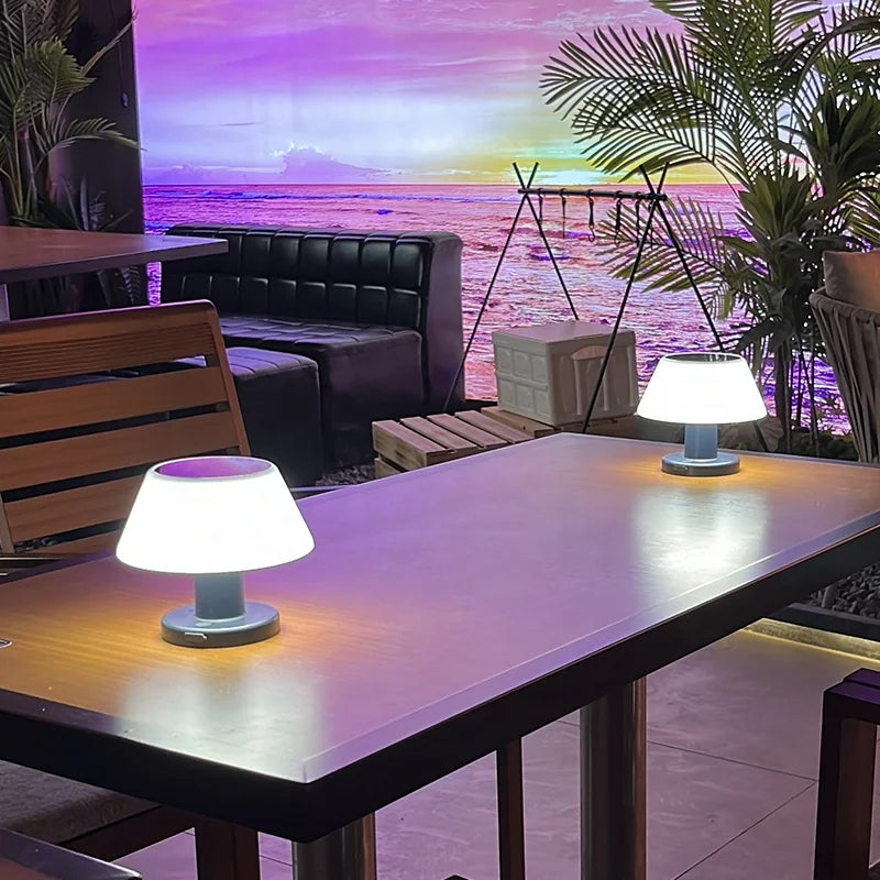 Solar Table Lamp | Eco-Friendly LED Light | Waterproof Outdoor Lantern | Rechargeable Solar Fixture | Modern Design Table Light - Zardee-4
