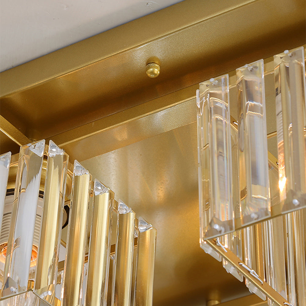 Crystal Ceiling Light Fixture | Elegant Gold Light Fixture | Luxury Bedroom Ceiling Light | Modern Chandelier | Sophisticated Home Decor - Zardee 4