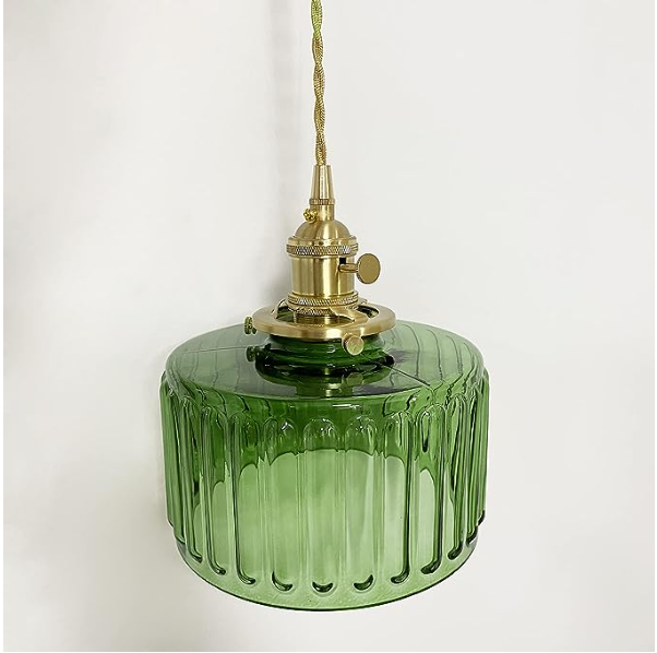 Vintage Crystal Pendant Light | Elegant Glass Pendant Lighting | Adjustable Height Hanging Lights | Warm Ambient Fixture | Classic Cylinder Design - Zardee-3