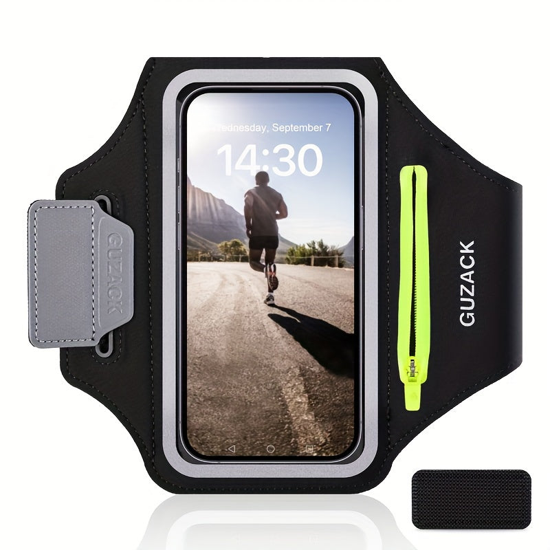 Adjustable Running Phone Holder with Headphone Pocket for Active Athletes 1