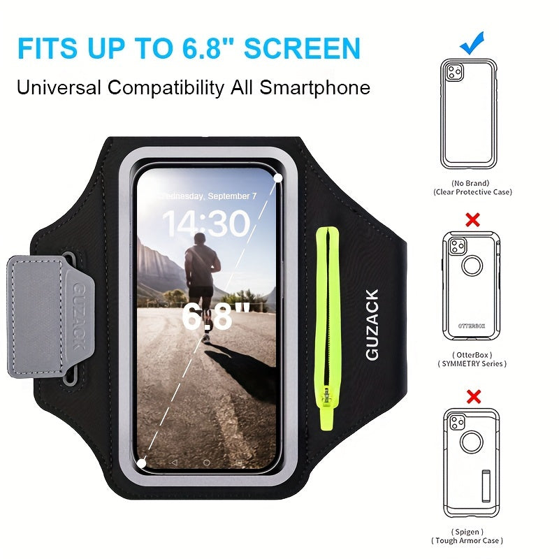 Adjustable Running Phone Holder with Headphone Pocket for Active Athletes 4