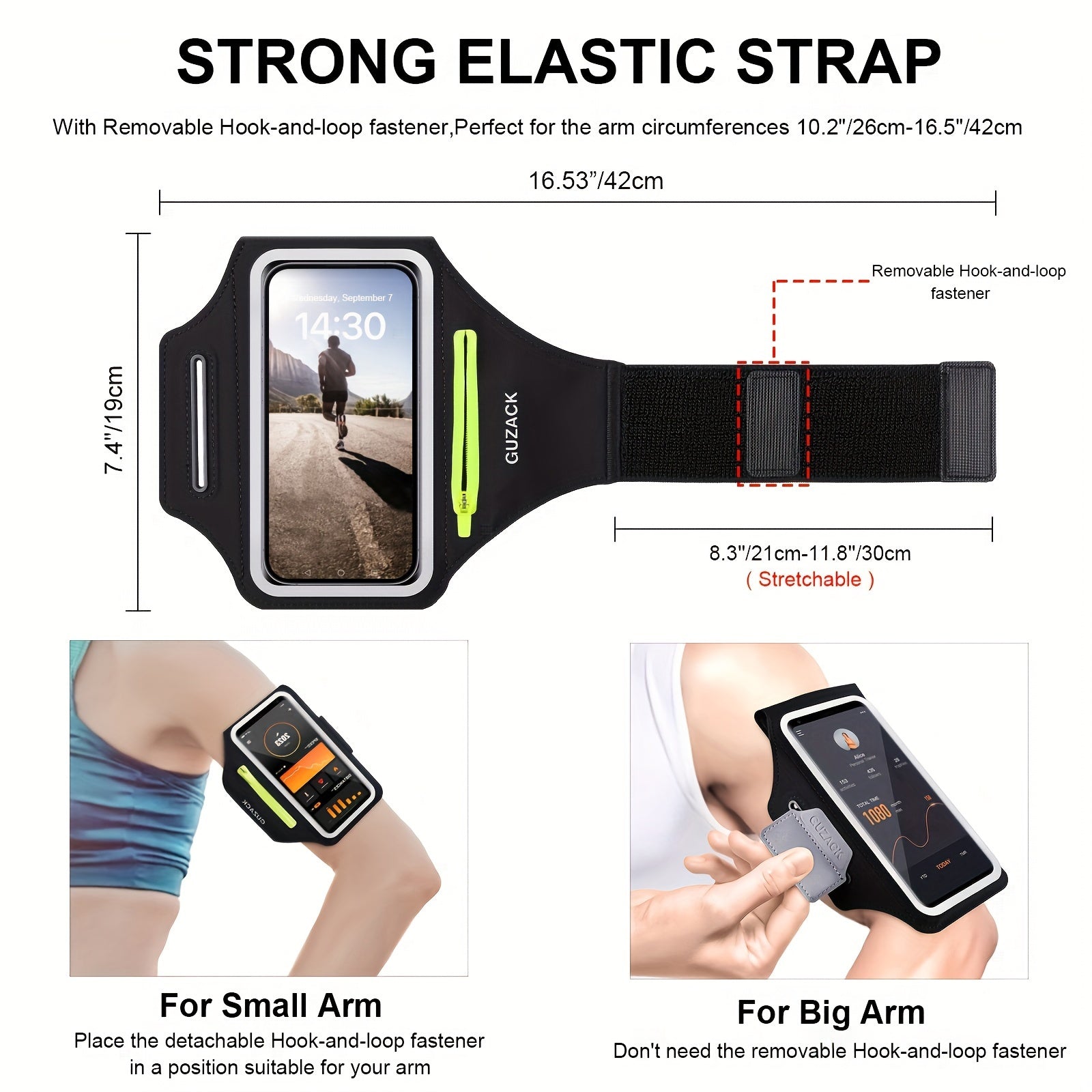 Adjustable Running Phone Holder with Headphone Pocket for Active Athletes 5