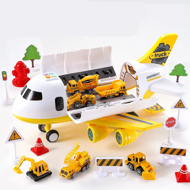 Airplane Adventure Playset with Vehicles and Crane – Educational Creative Toy for Kids 1
