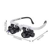 BowLift LED Magnifying Glasses with Light for Enhanced Dual Eye Vision and Versatile 8x to 23x Magnification 2
