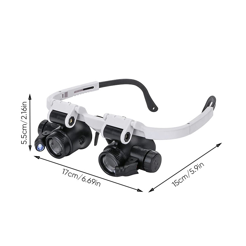 BowLift LED Magnifying Glasses with Light for Enhanced Dual Eye Vision and Versatile 8x to 23x Magnification 2