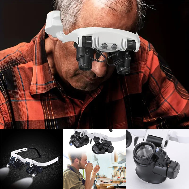 BowLift LED Magnifying Glasses with Light for Enhanced Dual Eye Vision and Versatile 8x to 23x Magnification 5