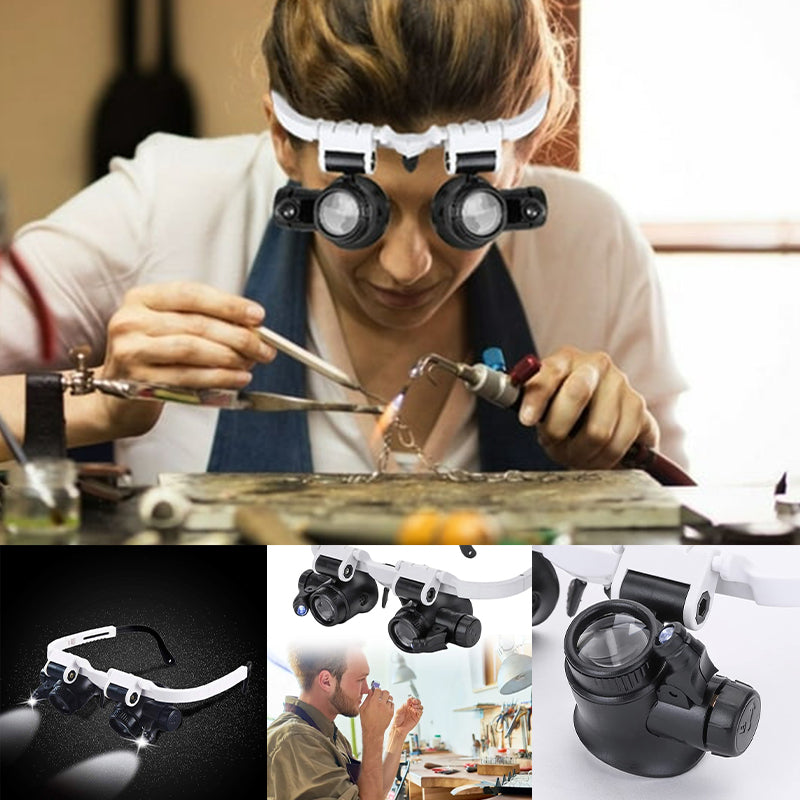 BowLift LED Magnifying Glasses with Light for Enhanced Dual Eye Vision and Versatile 8x to 23x Magnification 6