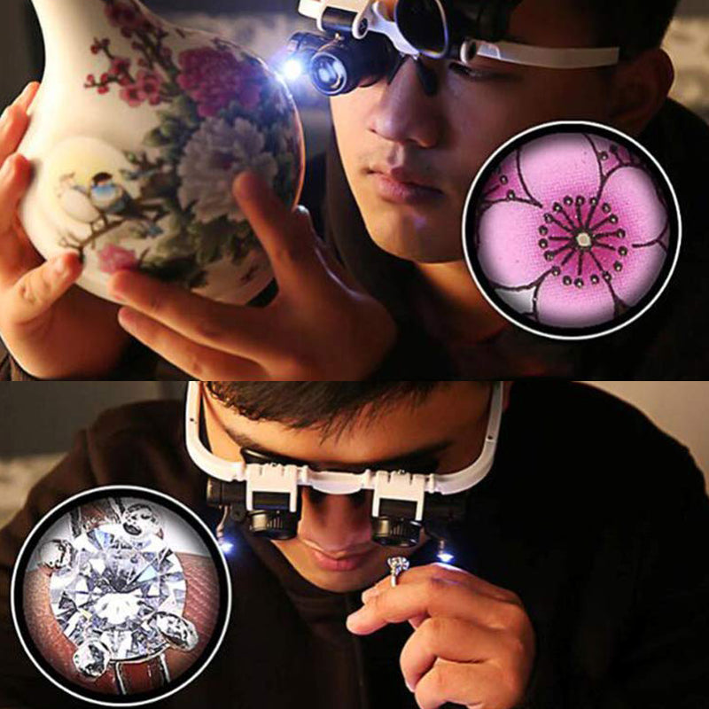 BowLift LED Magnifying Glasses with Light for Enhanced Dual Eye Vision and Versatile 8x to 23x Magnification 7