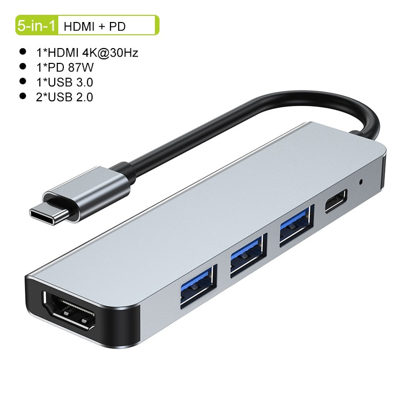 BowLift Thunderbolt 3 USB-C Hub with HDMI and SD/TF Reader for MacBook Air M1 & iPad Pro 11