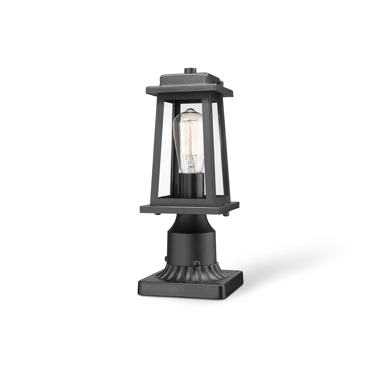 Outdoor Wall Lantern | IP44 Waterproof Garden Lantern | Elegant Outdoor Lantern Lights | Durable Patio Lighting Fixture | Timeless Black Metal Lantern - Zardee 1