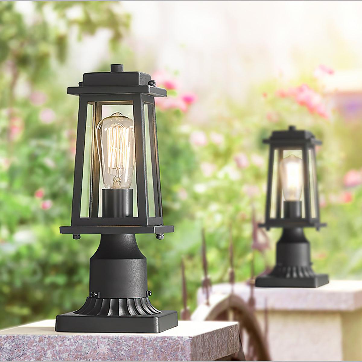 Outdoor Wall Lantern | IP44 Waterproof Garden Lantern | Elegant Outdoor Lantern Lights | Durable Patio Lighting Fixture | Timeless Black Metal Lantern - Zardee 4