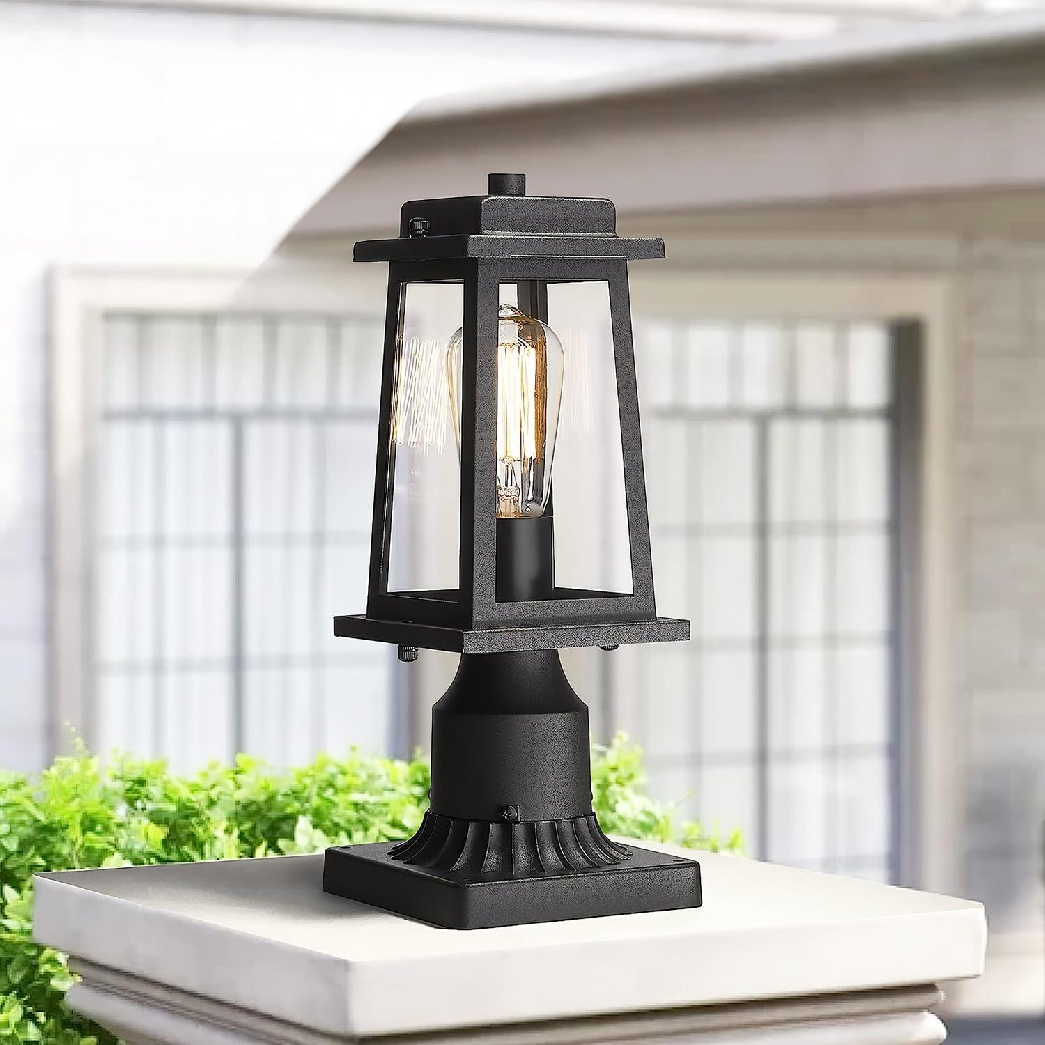 Outdoor Wall Lantern | IP44 Waterproof Garden Lantern | Elegant Outdoor Lantern Lights | Durable Patio Lighting Fixture | Timeless Black Metal Lantern - Zardee 2